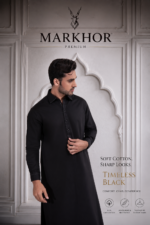 Black Soft Cotton Markhor Premium